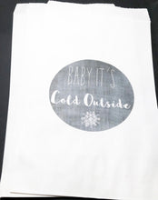 Load image into Gallery viewer, Baby Its Cold Outside Christmas Baby Shower Gender Reveal Treat Bags Hot Cocoa Bar Favor Bags, Set of 10