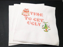 Load image into Gallery viewer, Ugly Christmas Sweater Party Time to Get Ugly Cocktail, Luncheon or Dinner Napkins Set of 25