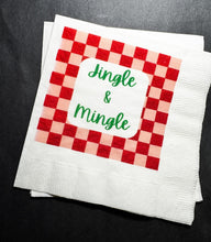 Load image into Gallery viewer, Tini Bit Merry Holiday Martini Christmas Party Jingle & Mingle Friendsmas Holiday Party Cocktail Luncheon or Dinner Napkins Set of 25