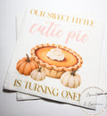 Sweet Little Cutie Pie Birthday Napkins Pumpkin Pie First Birthday Fall 1st Birthday Party Autumn Pumpkin Birthday Party Napkins, Set of 25