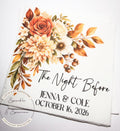 The Night Before Rehearsal Dinner Fall Rehearsal Dinner Fall Wedding Napkins One Day Away Personalized Wedding Rehearsal Napkins, Set of 25