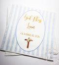 Baptism Napkins Christening Napkins God Bless Dedication Celebration Boy Baptism Personalized Cocktail, Luncheon or Dinner Napkins Set of 25