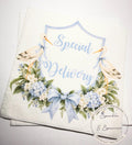 Stork Baby Shower Special Delivery Boy Baby Shower Watercolor Stork Blue Boy Baby Shower Cocktail Napkins, Set of 25