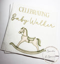 Rocking Horse Baby Shower Neutral Green Baby Shower Vintage Baby Shower Green Personalized Cocktail, Luncheon or Dinner Napkins Set of 25