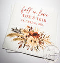 Fall in Love Fall Bridal Shower Fall Wedding Autumn Floral Neutral Fall Bridal Personalized Cocktail, Luncheon or Dinner Napkins Set of 25
