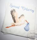 Stork Baby Shower Special Delivery Boy Baby Shower Watercolor Stork Blue Boy Baby Shower Cocktail Napkins, Set of 25