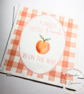 Sweet Little Peach on the Way Peach Baby Shower Napkins Peach Baby Shower Napkins Cocktail, Luncheon or Dinner Napkins Set of 25