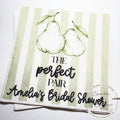 The Perfect Pair Bridal Shower Pear Bridal Shower Perfect Pear Couples Shower Personalized Cocktail, Luncheon or Dinner Napkins Set of 25