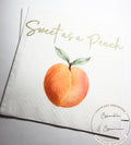 Sweet as a Peach Napkins Peach Birthday Party Sweet as a Peach Baby Shower  Cocktail, Luncheon or Dinner Napkins Set of 25
