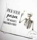 Pick Your Poison Halloween Party Napkins Halloween Bash Halloween Cocktail Party Skeleton Table Decor Party Personalized Napkins, Set of 25