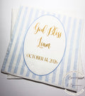 Baptism Napkins Christening Napkins God Bless Dedication Celebration Boy Baptism Personalized Cocktail, Luncheon or Dinner Napkins Set of 25