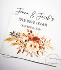 Fall Wedding Rehearsal Dinner Napkins The Night Before Fall Rehearsal Dinner Fall Personalized Wedding Rehearsal Napkins, Set of 25