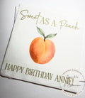 Peach Birthday Napkins Sweet as a Peach First Birthday Spring Summer Shower Personalized Cocktail, Luncheon or Dinner Napkins Set of 25