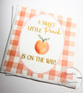 Sweet Little Peach on the Way Peach Baby Shower Napkins Peach Baby Shower Napkins Cocktail, Luncheon or Dinner Napkins Set of 25