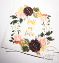 Fall in Love Fall Bridal Shower Fall Wedding Autumn Fall in Love Baby Shower Fall Floral Cocktail, Luncheon or Dinner Napkins Set of 25