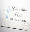 Baptism Napkins Christening Napkins God Bless Dedication Celebration Boy Baptism Personalized Cocktail, Luncheon or Dinner Napkins Set of 25