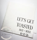 Let’s Get Toasted Smores Bar Roast a Marshmallow Party Smore Birthday Wedding Smores Fall Wedding Smores Bar Personalized Napkins, Set of 25