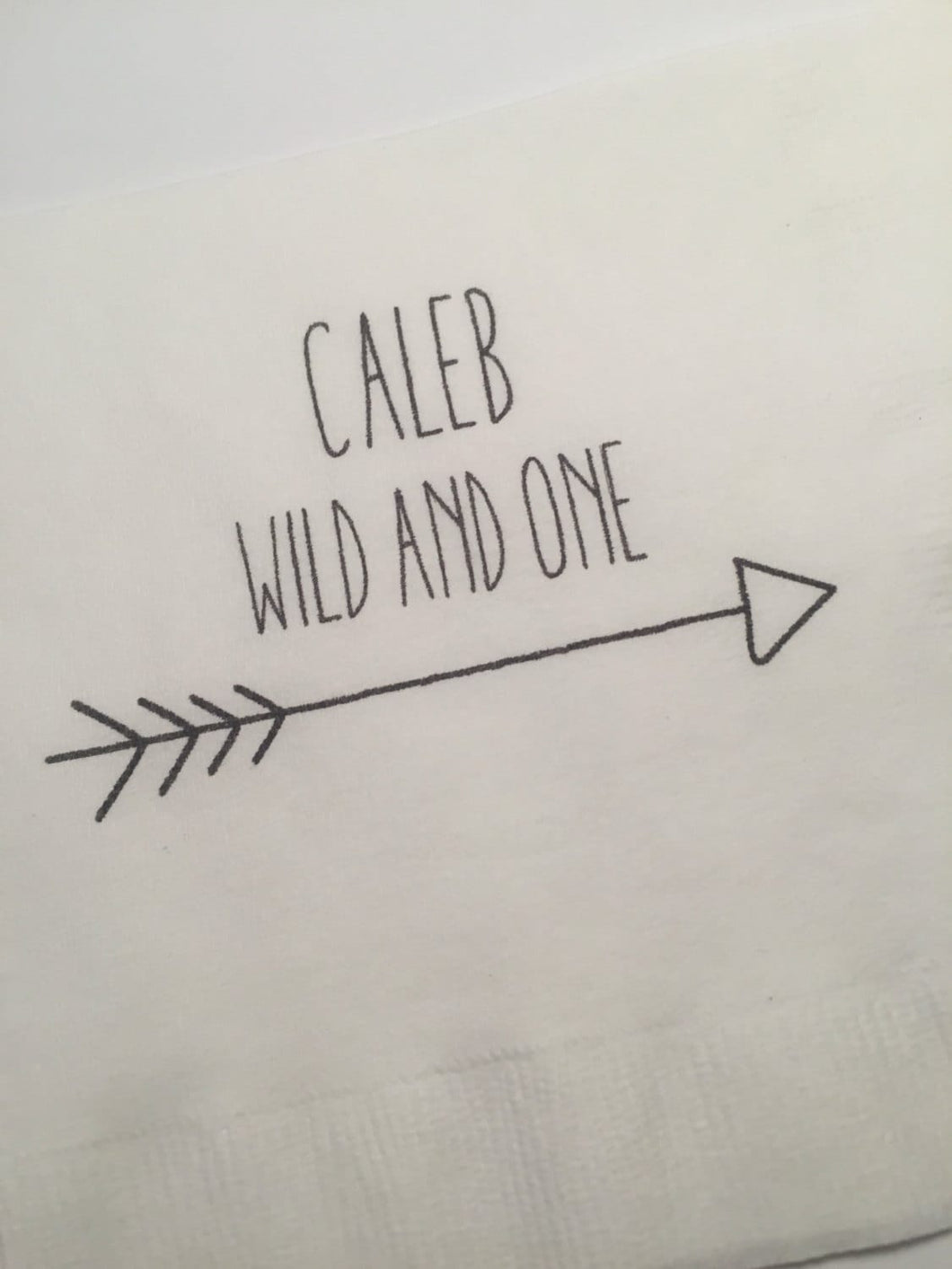 Personalized Wild and One Adventure Begins Birthday Personalized Beverage Napkin, Set of 25