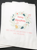 Merry Christmas Treat Bags ChristmasFrom Our Family to Yours Personalized Favor Bags, Set of 10
