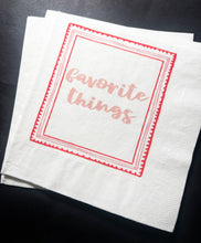 Load image into Gallery viewer, Favorite Things Party Galentines Day Brunch Love My Gals a Brunch  Valentines Day Party Cocktail, Luncheon or Dinner Napkins, Set of 25
