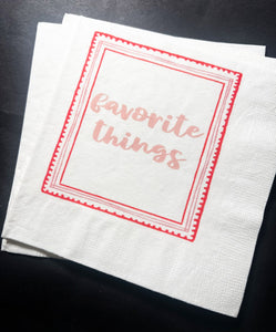 Favorite Things Party Galentines Day Brunch Love My Gals a Brunch  Valentines Day Party Cocktail, Luncheon or Dinner Napkins, Set of 25