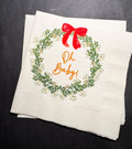 Oh Baby Merry Little Baby Shower Red Bow Theme Winter Christmas December Baby Shower Baby Cocktail, Luncheon or Dinner Napkins Set of 25