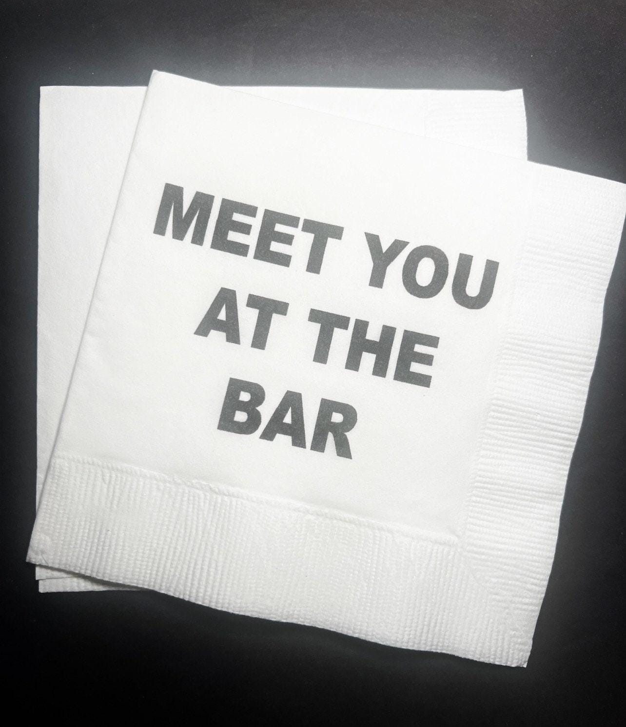 Meet You at the Bar You've Been Served Law School Graduation Lawyer Attorney Graduation Cocktail, Luncheon or Dinner Napkins Set of 25