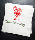 Tini Bit Merry Holiday Martini Christmas Party Jingle & Mingle Friendsmas Holiday Party Cocktail Luncheon or Dinner Napkins Set of 25