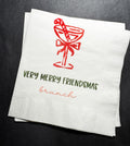 Very Merry Friendsmas Brunch Tini Bit Merry Holiday Martini Christmas Party Holiday Party Cocktail Luncheon or Dinner Napkins Set of 25