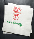 Tini Bit Merry Santa Martini Christmas Party Jingle & Mingle Friendsmas Holiday Cocktail Party Cocktail Luncheon or Dinner Napkins Set of 25