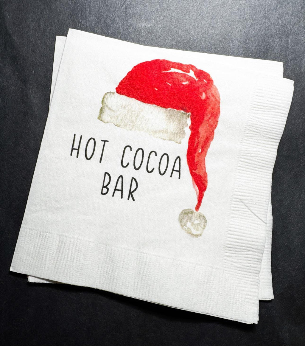 Hot Cocoa Bar Christmas Party Winter Birthday Party Winter Baby Shower Baby it’s Cold Cocktail, Luncheon or Dinner Napkins Set of 25