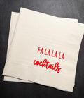 Fa la la la Cocktails Tini Bit Merry Holiday Martini Christmas Party Friendsmas Holiday Party Cocktail Luncheon or Dinner Napkins Set of 25
