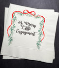 Merry Little Engagement Tis the Season to be Married Christmas Engagement Party Bridal Shower Cocktail, Luncheon or Dinner Napkins Set of 25