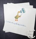 Goose Baby Shower Silly Goose is on the Way Blue Goose Baby Shower Goose Loose Personalized Cocktail, Luncheon or Dinner Napkins Set of 25