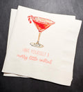 Tini Bit Merry Little Cocktail Holiday Martini Christmas Party Jingle & Mingle Friendsmas Cocktail Luncheon or Dinner Napkins Set of 25