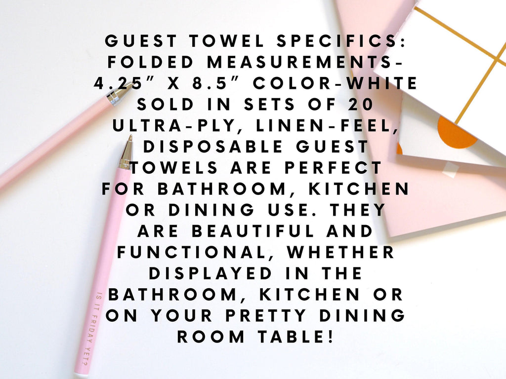 Thanksgiving Guest Towels Linen Feel Ultra Ply White Disposable Towel Dinner Napkin Friendsgiving Thanksgiving Paper Hand Towels, Set of 20