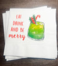 Eat Drink Be Merry Funny Christmas Party Girls Christmas Holiday Cocktail Party Cocktail, Luncheon or Dinner Napkins Set of 25