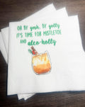 Eat Drink Be Merry Funny Christmas Party Oh By Gosh By Golly Alcoholly Girls Holiday Party Cocktail, Luncheon or Dinner Napkins Set of 25