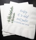Baby It's Cold Outside Winter Christmas Baby Shower Winter Snowflake Shower Personalized Cocktail or Luncheon Napkins, Set of 25