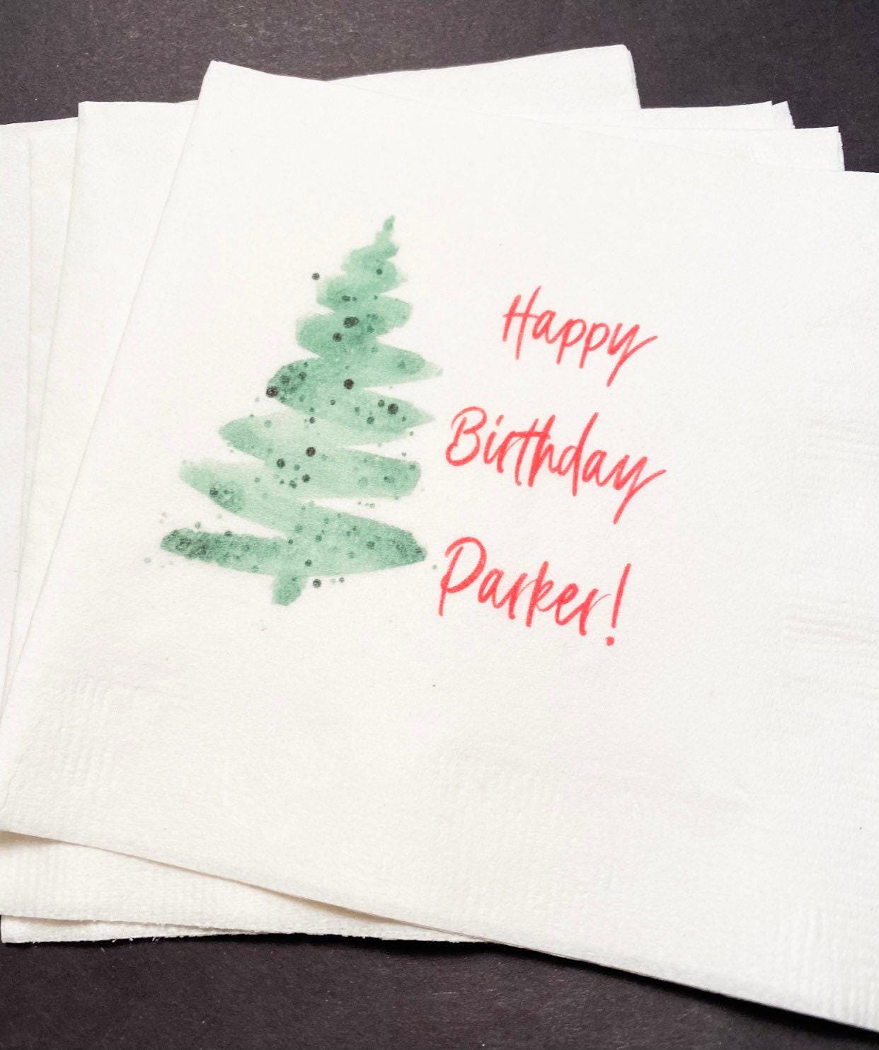 Winter Birthday December Christmas Birthday Party Winter Onederland Nutcracker Oh What Fun Personalized Cocktail Napkins, Set of 25