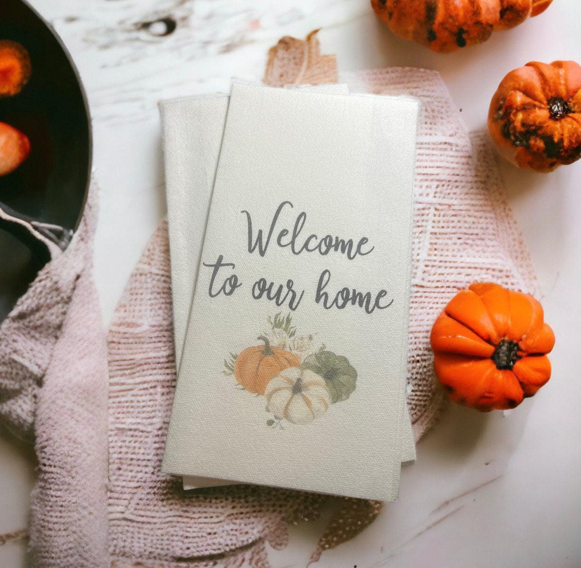 Thanksgiving Guest Towels Linen Feel Ultra Ply White Disposable Towel Dinner Napkin Friendsgiving Thanksgiving Paper Hand Towels, Set of 20
