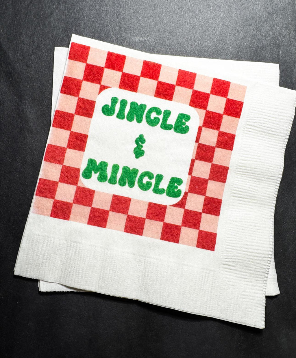 Tini Bit Merry Holiday Martini Christmas Party Jingle & Mingle Friendsmas Holiday Party Cocktail Luncheon or Dinner Napkins Set of 25