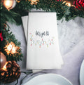 Christmas Guest Towels Linen Feel Ultra Ply White Disposable Towel Dinner Napkin Holiday Christmas Lets Get Lit Paper Hand Towels, Set of 20