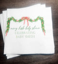 Merry Little Baby Shower Winter Christmas December Baby Shower Winter Baby Personalized Cocktail, Luncheon or Dinner Napkins Set of 25