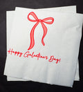 Red Bow Galentines Day Pink Red Bow Favorite Things Party Galentines Day Brunch Valentines Cocktail, Luncheon or Dinner Napkins, Set of 25