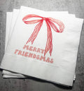 Friendsmas Christmas Party Very Merry Friendsmas It’s giving Friendsmas Funny Christmas Cocktail, Luncheon or Dinner Napkins Set of 25