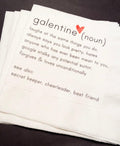 Galentines Day Girlfriends Valentines Day Party Singles Galentine Definition Cocktail or Luncheon Napkins, Set of 25