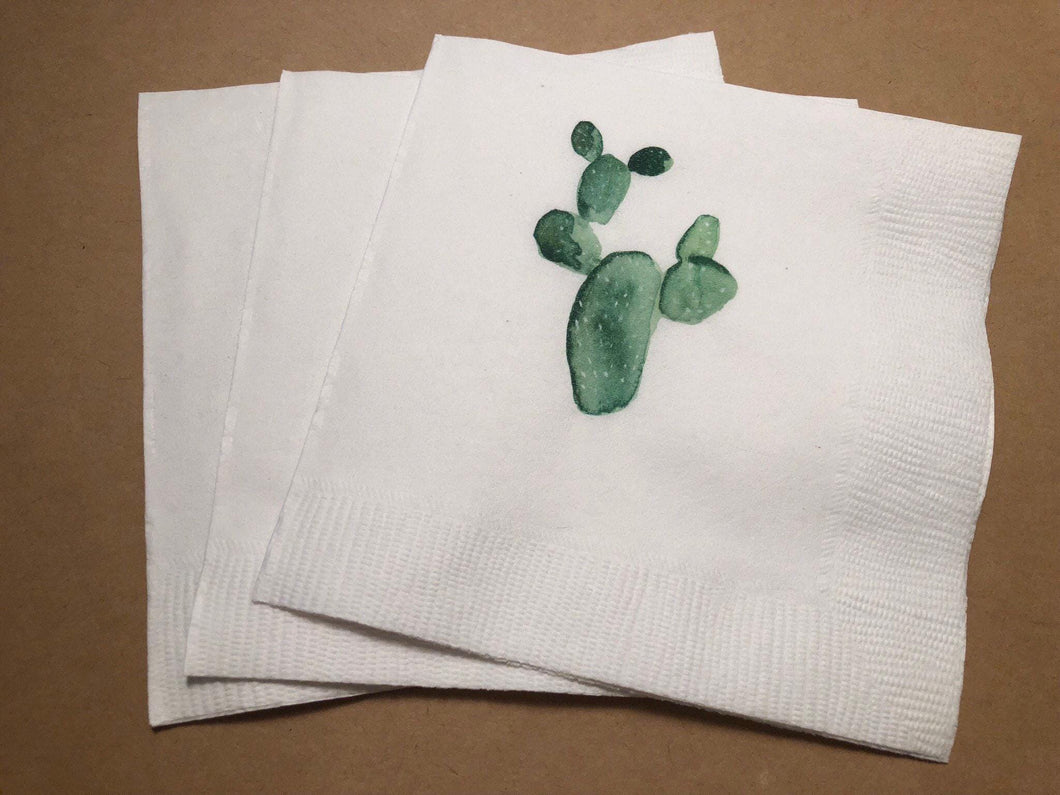 Cactus Bridal Shower Baby Shower Fiesta Succcent Birthday Fiesta Cactus Wedding Cocktail, Luncheon or Dinner Napkins Set of 25