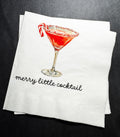 Tini Bit Merry Holiday Martini Christmas Party Jingle & Mingle Friendsmas Holiday Party Cocktail Luncheon or Dinner Napkins Set of 25