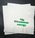 Friendsmas Christmas Party Very Merry Friendsmas It’s giving Friendsmas Funny Christmas Cocktail, Luncheon or Dinner Napkins Set of 25
